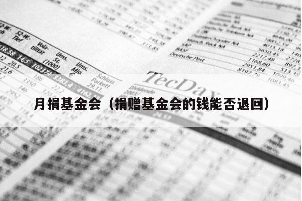 月捐基金会（捐赠基金会的钱能否退回）