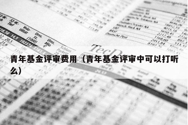 青年基金评审费用（青年基金评审中可以打听么）