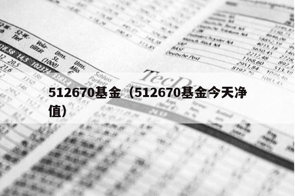 512670基金（512670基金今天净值）