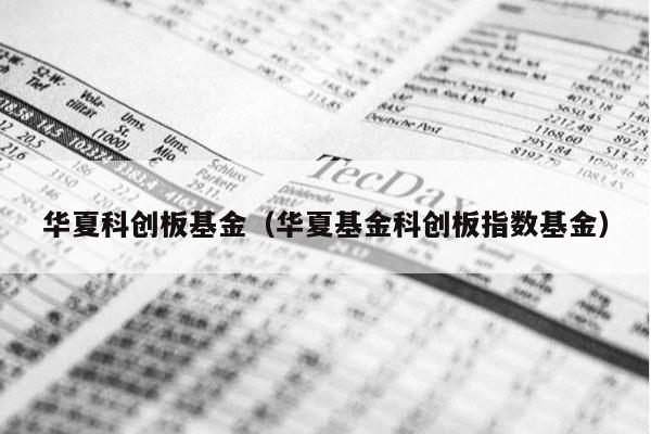 华夏科创板基金（华夏基金科创板指数基金）