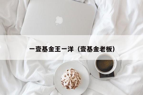 一壹基金王一洋（壹基金老板）