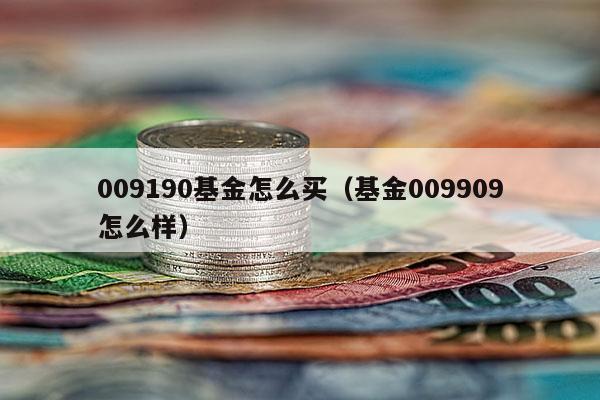 009190基金怎么买（基金009909怎么样）