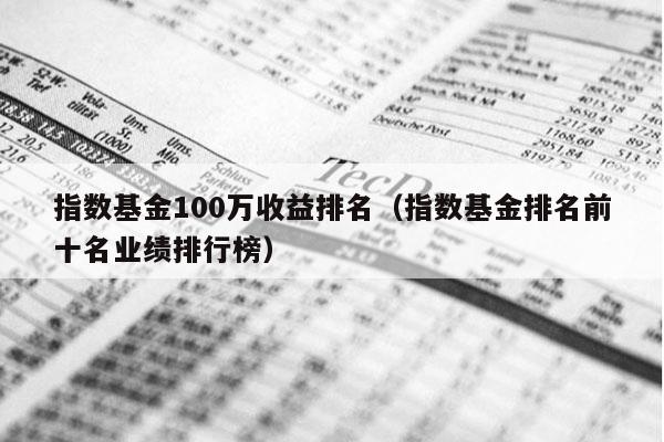 指数基金100万收益排名（指数基金排名前十名业绩排行榜）