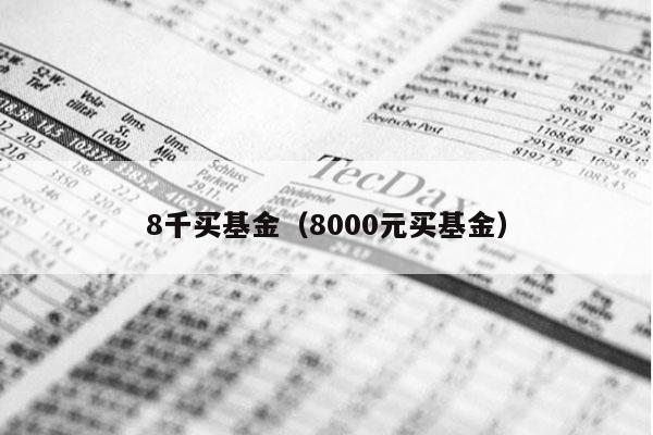8千买基金（8000元买基金）