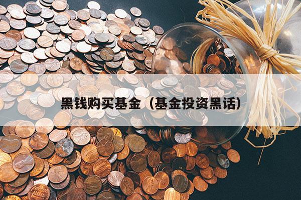 黑钱购买基金（基金投资黑话）