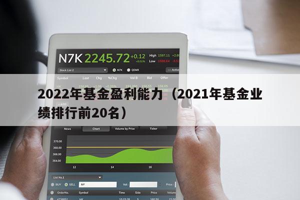 2022年基金盈利能力（2021年基金业绩排行前20名）