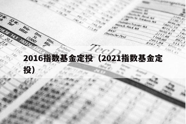 2016指数基金定投（2021指数基金定投）