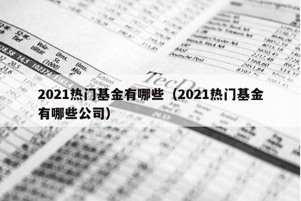 2021热门基金有哪些（2021热门基金有哪些公司）