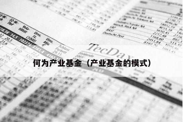 何为产业基金（产业基金的模式）