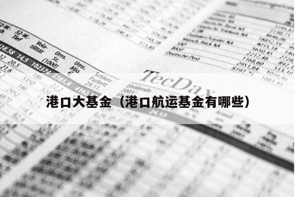 港口大基金（港口航运基金有哪些）