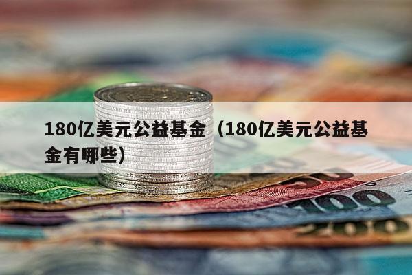 180亿美元公益基金（180亿美元公益基金有哪些）