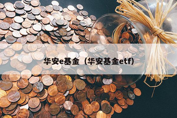 华安e基金（华安基金etf）