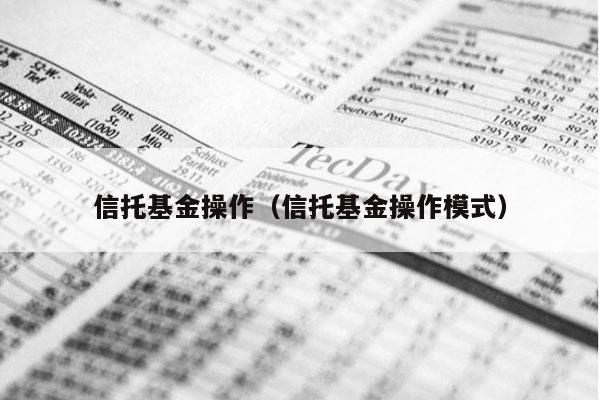 信托基金操作（信托基金操作模式）