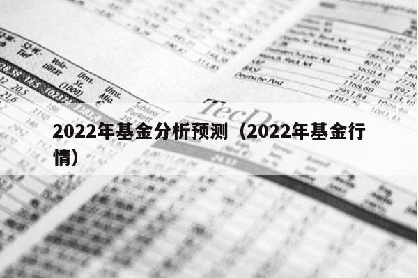 2022年基金分析预测（2022年基金行情）