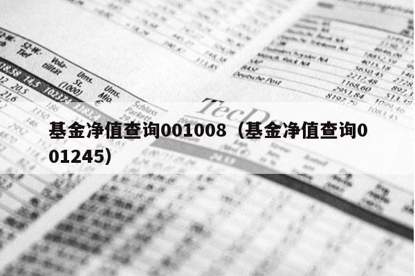 基金净值查询001008（基金净值查询001245）