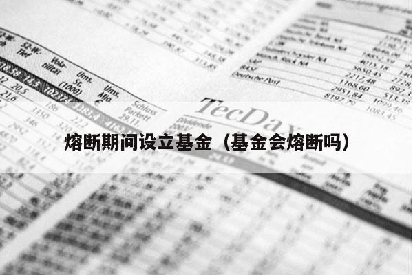 熔断期间设立基金（基金会熔断吗）