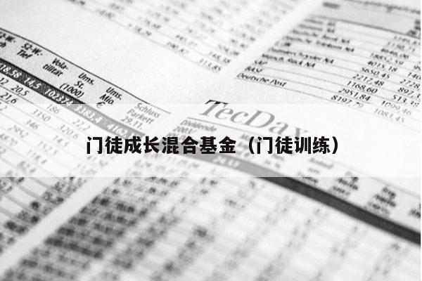 门徒成长混合基金（门徒训练）