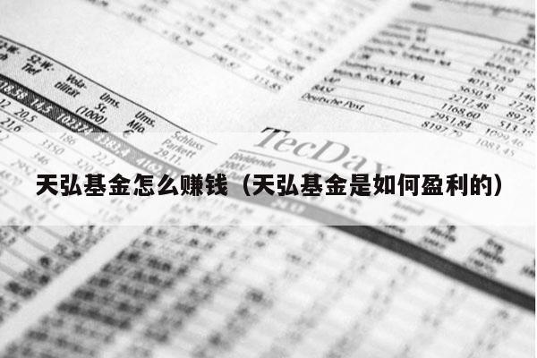 天弘基金怎么赚钱（天弘基金是如何盈利的）