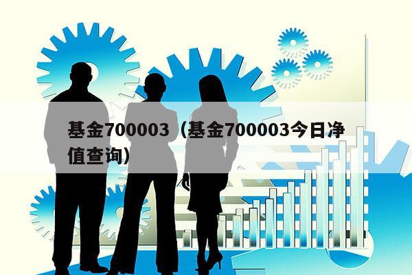 基金700003（基金700003今日净值查询）