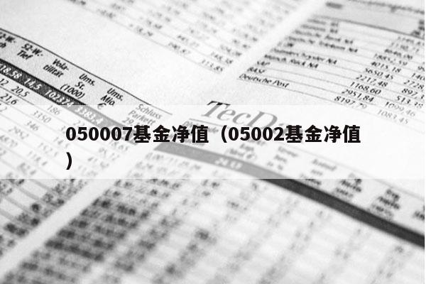 050007基金净值（05002基金净值）