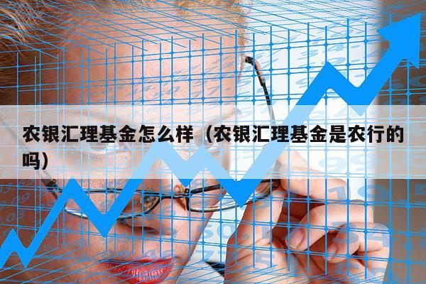 农银汇理基金怎么样（农银汇理基金是农行的吗）