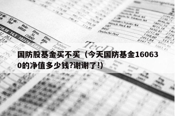 国防股基金买不买（今天国防基金160630的净值多少钱?谢谢了!）