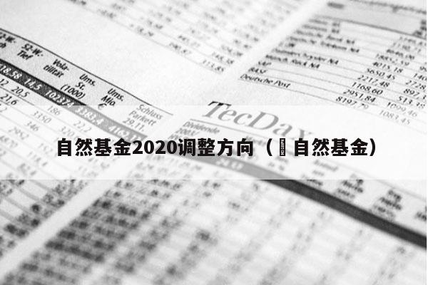 自然基金2020调整方向（囯自然基金）