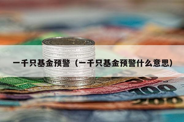 一千只基金预警（一千只基金预警什么意思）