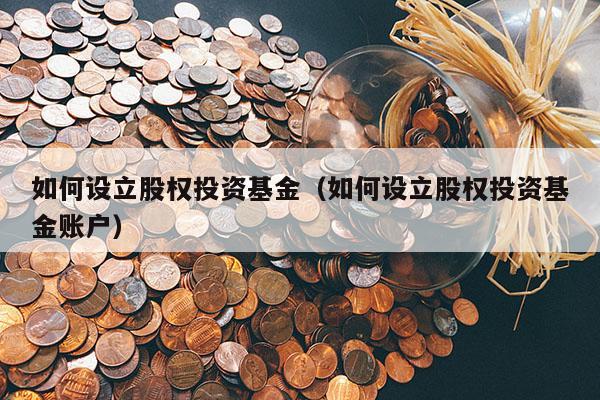 如何设立股权投资基金（如何设立股权投资基金账户）