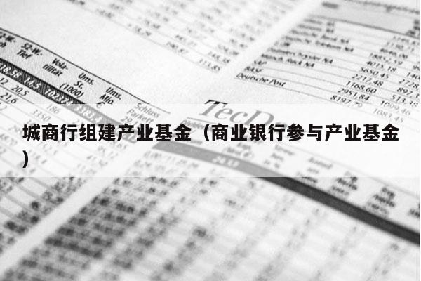 城商行组建产业基金（商业银行参与产业基金）