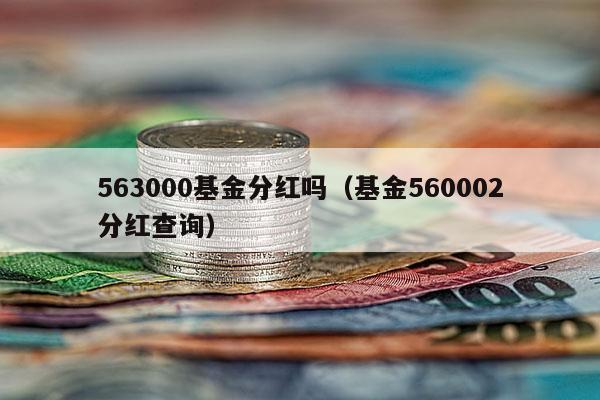 563000基金分红吗（基金560002分红查询）