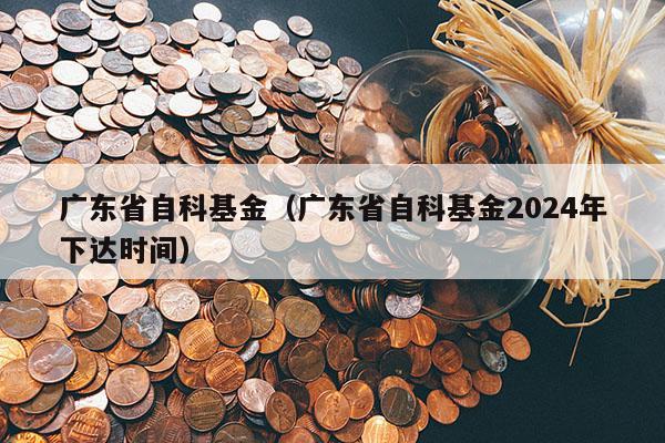 广东省自科基金（广东省自科基金2024年下达时间）