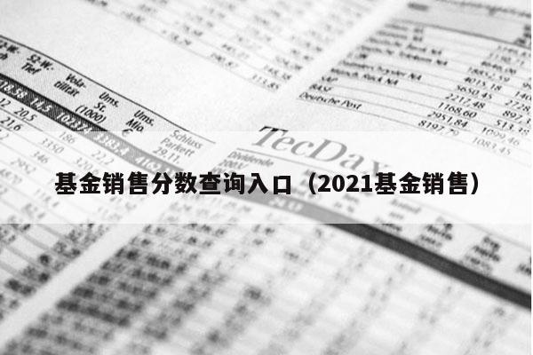 基金销售分数查询入口（2021基金销售）