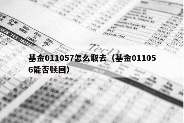 基金011057怎么取去（基金011056能否赎回）