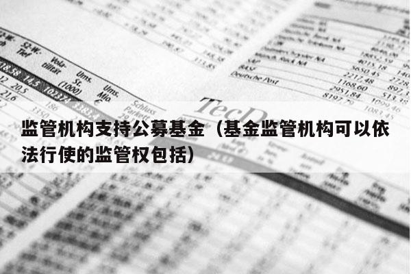 监管机构支持公募基金（基金监管机构可以依法行使的监管权包括）