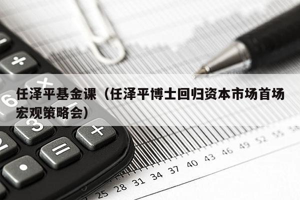 任泽平基金课（任泽平博士回归资本市场首场宏观策略会）