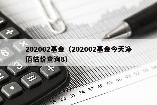 202002基金（202002基金今天净值估价查询8）