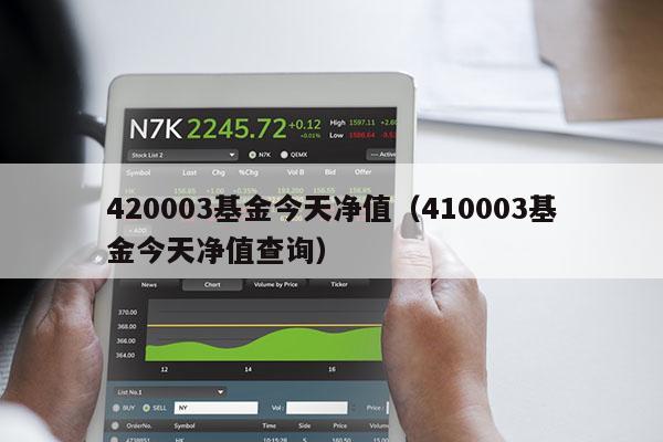 420003基金今天净值（410003基金今天净值查询）