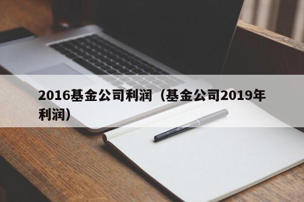 2016基金公司利润（基金公司2019年利润）