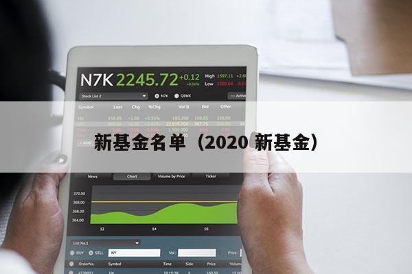 新基金名单（2020 新基金）