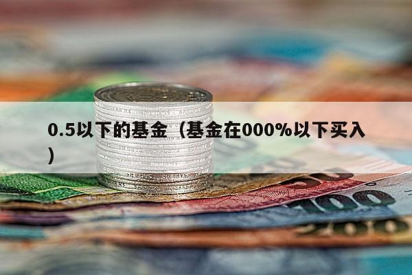 0.5以下的基金（基金在000%以下买入）