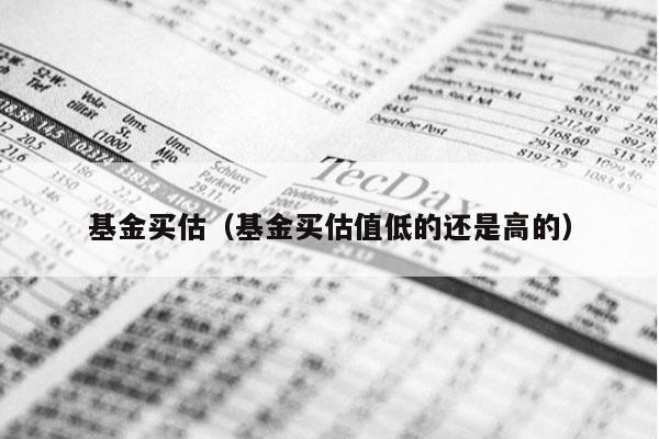 基金买估（基金买估值低的还是高的）