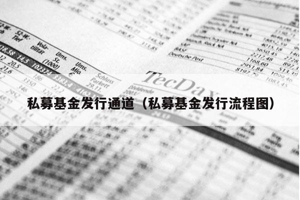 私募基金发行通道（私募基金发行流程图）