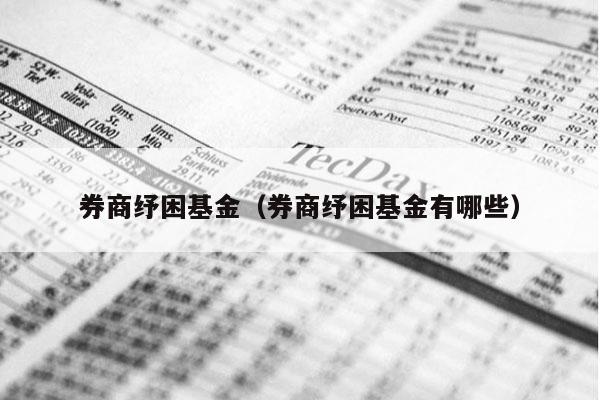 券商纾困基金（券商纾困基金有哪些）