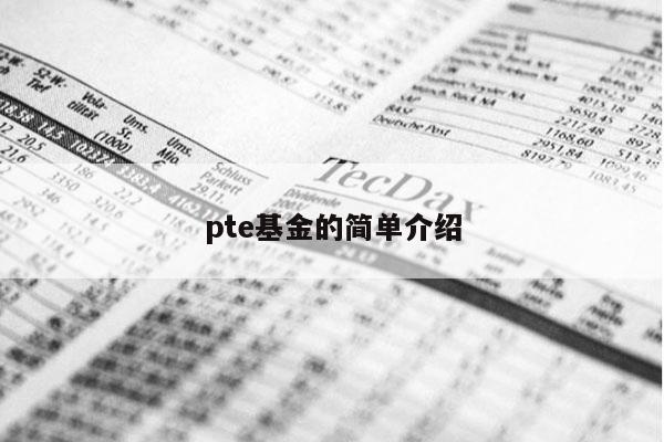 pte基金的简单介绍
