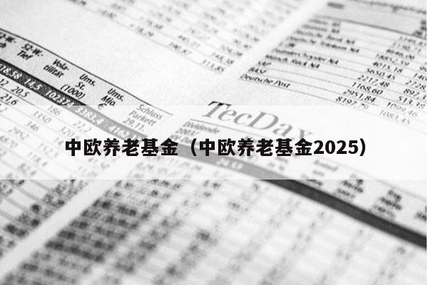 中欧养老基金（中欧养老基金2025）