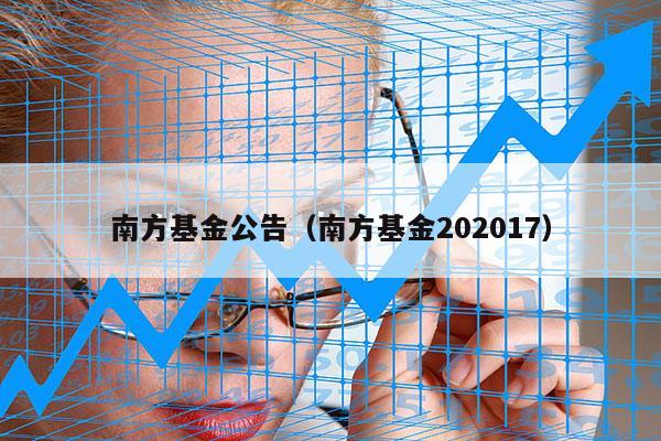 南方基金公告（南方基金202017）