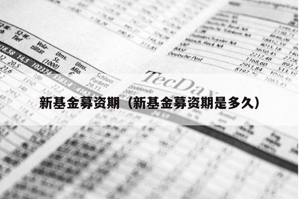新基金募资期（新基金募资期是多久）