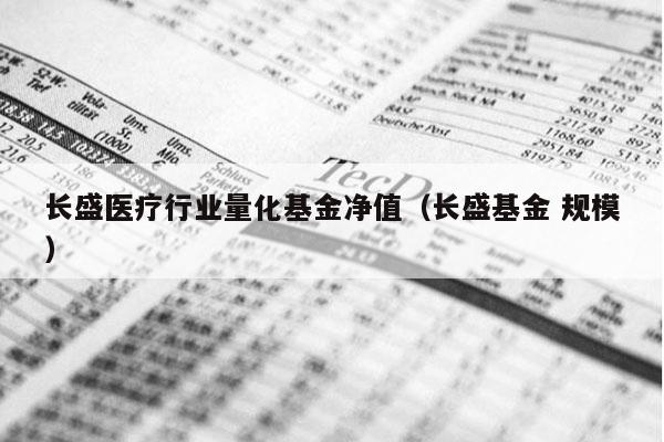 长盛医疗行业量化基金净值（长盛基金 规模）