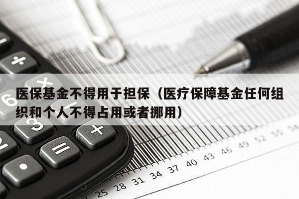 医保基金不得用于担保（医疗保障基金任何组织和个人不得占用或者挪用）